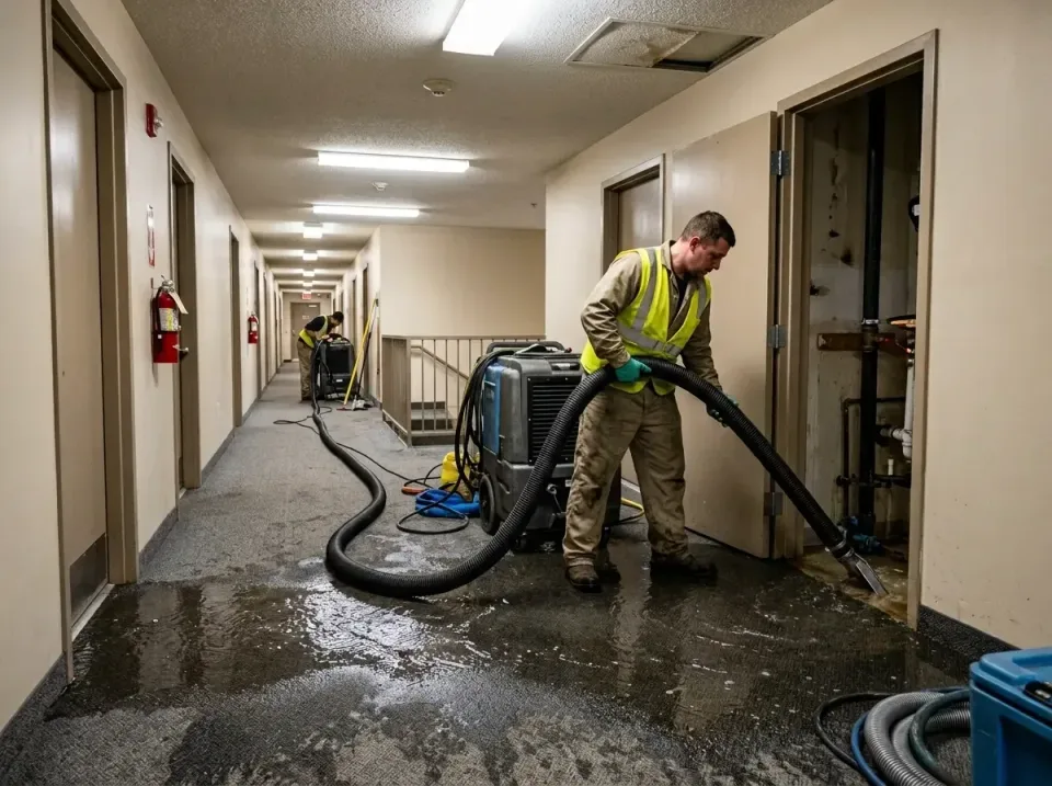 multi-unit-apartment-hallway-f-005 — frequently asked questions, Emergency Burst Pipe Water Extraction & Removal in Cullowhe…
